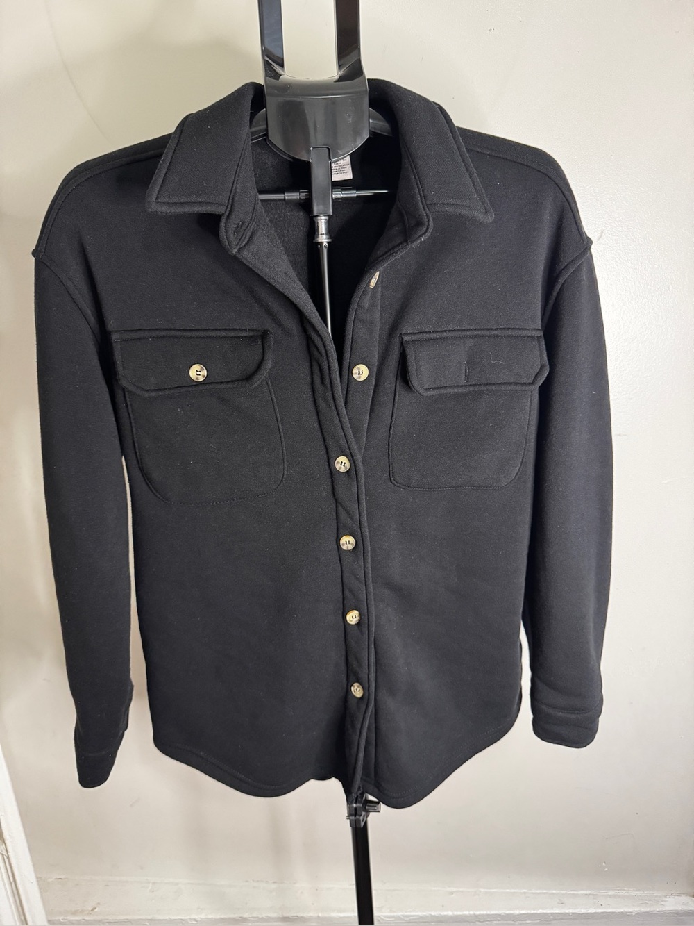 If It Were Me Black Utility Button-Up Jacket